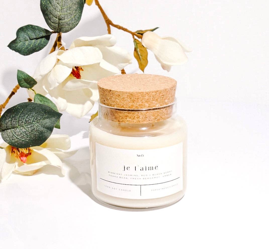 Forget Me Not Candle - Wholesale Jar/Filled Candle - Je T'aime 22 oz Glass Candle – Sold as a Case Of 33