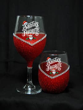 Winey Bitches Co "Santa's Favorite" Christmas Holiday Drinkware-Choose your color for wholesale by WineyBitches.Co