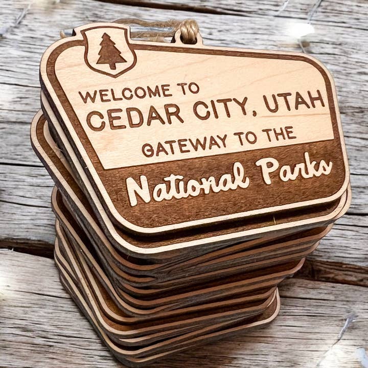 Wild Larch Creative - Wholesale Ornament - National Parks Ornament | CUSTOM Wood Souvenir | Personalize2