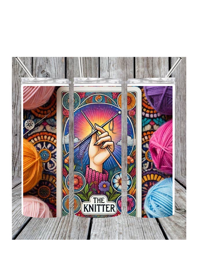 The knitter tumbler for wholesale by Eclectic Wallflower Boutique