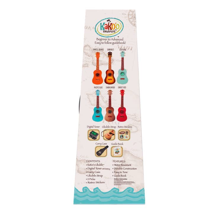 Salus Brands – Großhandel Musikspielzeug – Kind & Baby – Kako'o Music Sunburst-Ukulele (Solide Packung)