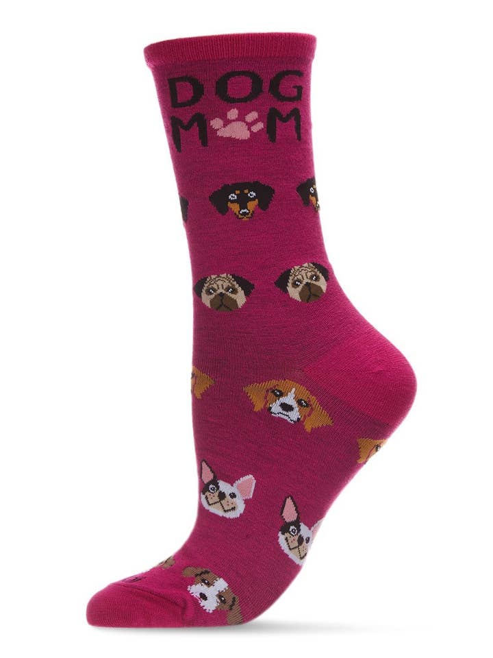 Women's Dog Mom Bamboo Crew Socks for wholesale by Infinity Classics International Inc.