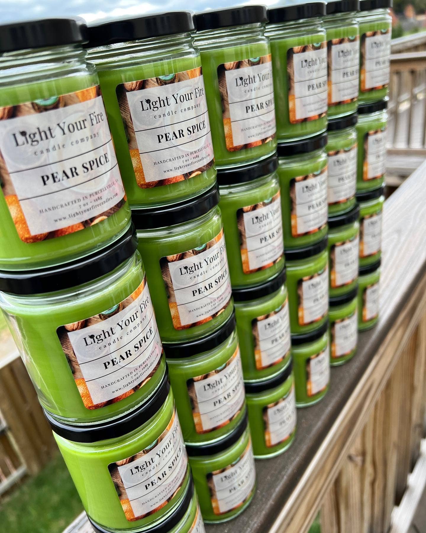 Light Your Fire Candle Co - Wholesale Jar/Filled Candle - Pear Spice Candle1