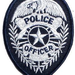 Police Officer/Silver & Navy for wholesale by Military Patches & Pins