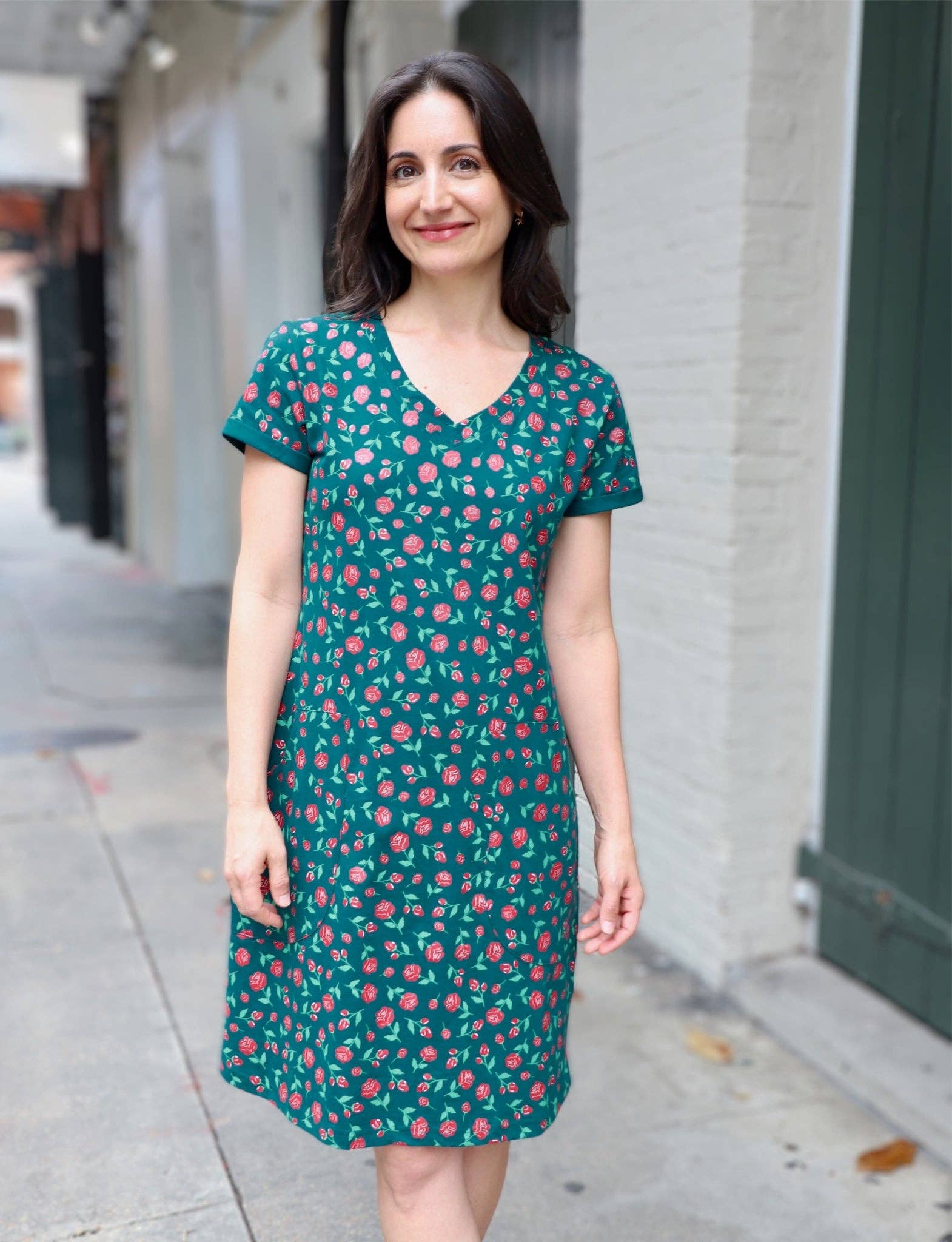 Passion Lilie - Wholesale Dress - Women's - Woodland Rose Fall Floral Organic Dress1