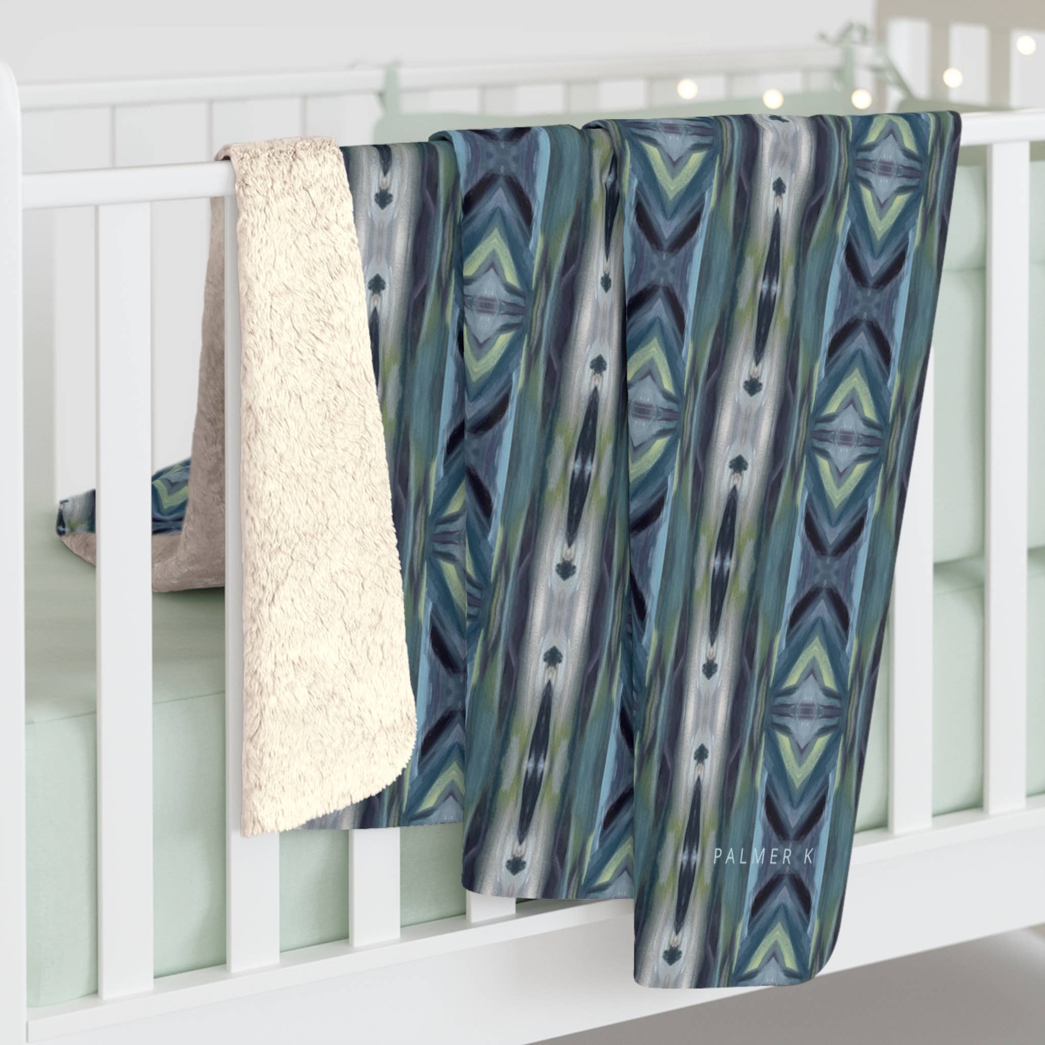 PALMER K Designs - Wholesale Throw Blanket - Sherpa Throw / Blanket: Geometric (CAP/P2)3