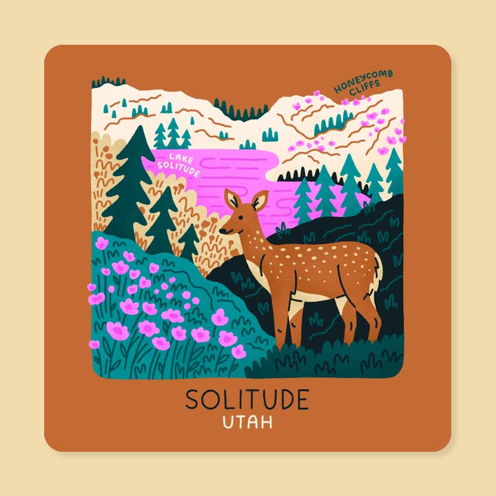 Solitude Sticker for wholesale by Goodnight Pine