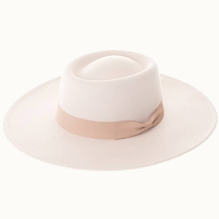 Olive & Pique - Wholesale Boater Hat - Women's - Wide Brim Gambl Boater Hat, Vegan Felt, Adjustable4