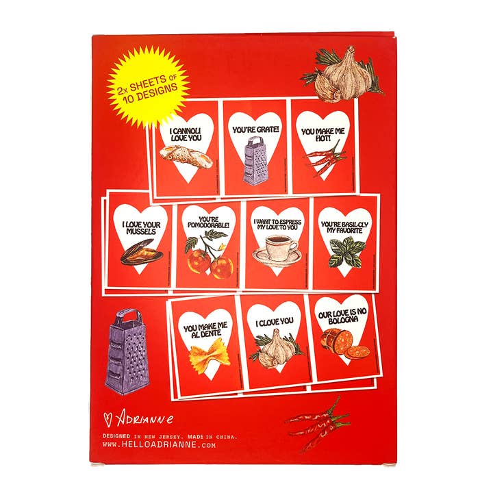 Adrianne – Großhandel Valentinstag-Karten – Italienische Lebensmittel Valentinskarten1