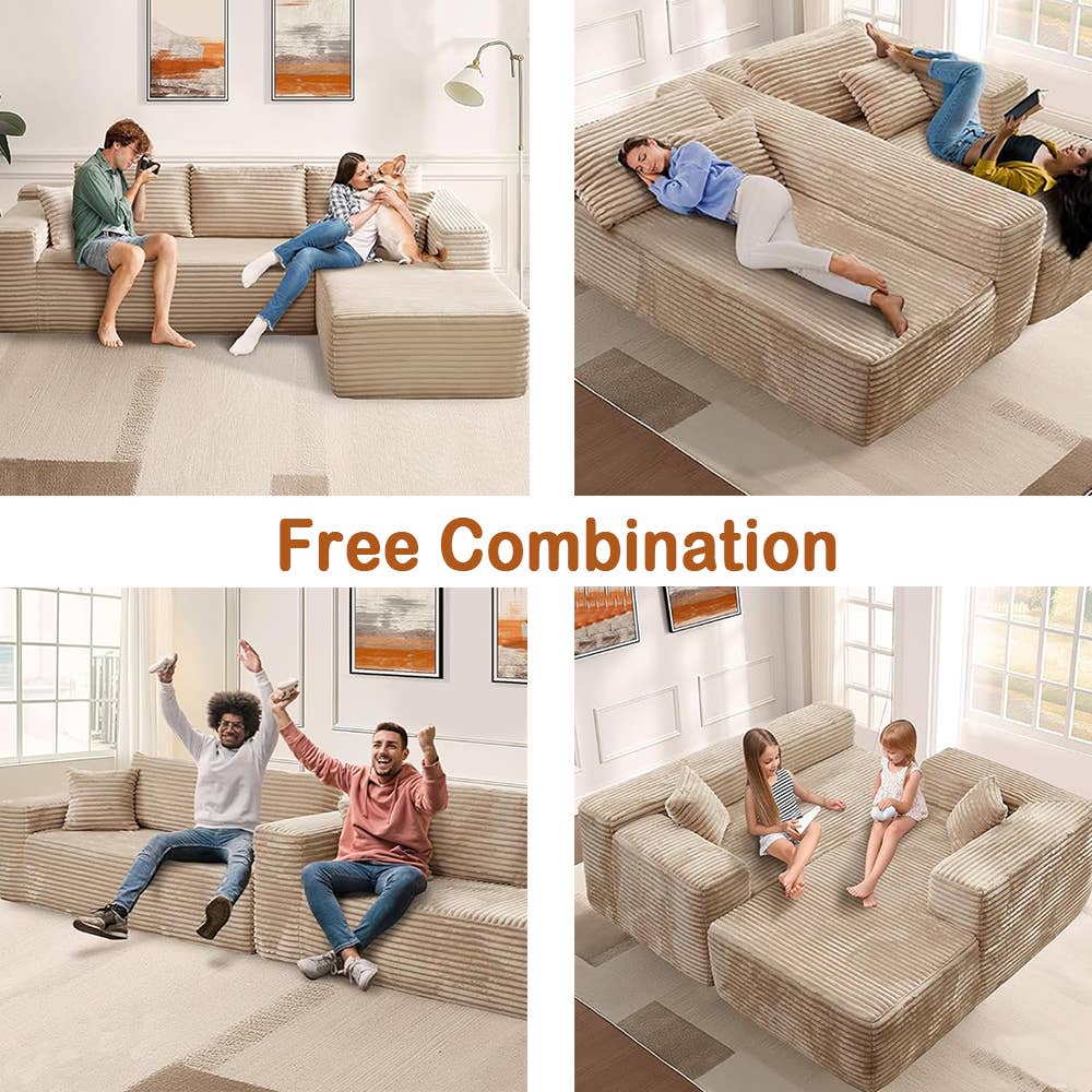 VIVZONE - Wholesale Sofa - 106in Free Combination Sectional Sofa -No Assembly（ 2PCS）2