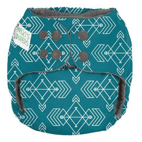 Nicki's Diapers Pocket Diaper - Compass Lagoon for wholesale by Nicki's Diapers (Planetwise Wholesale)