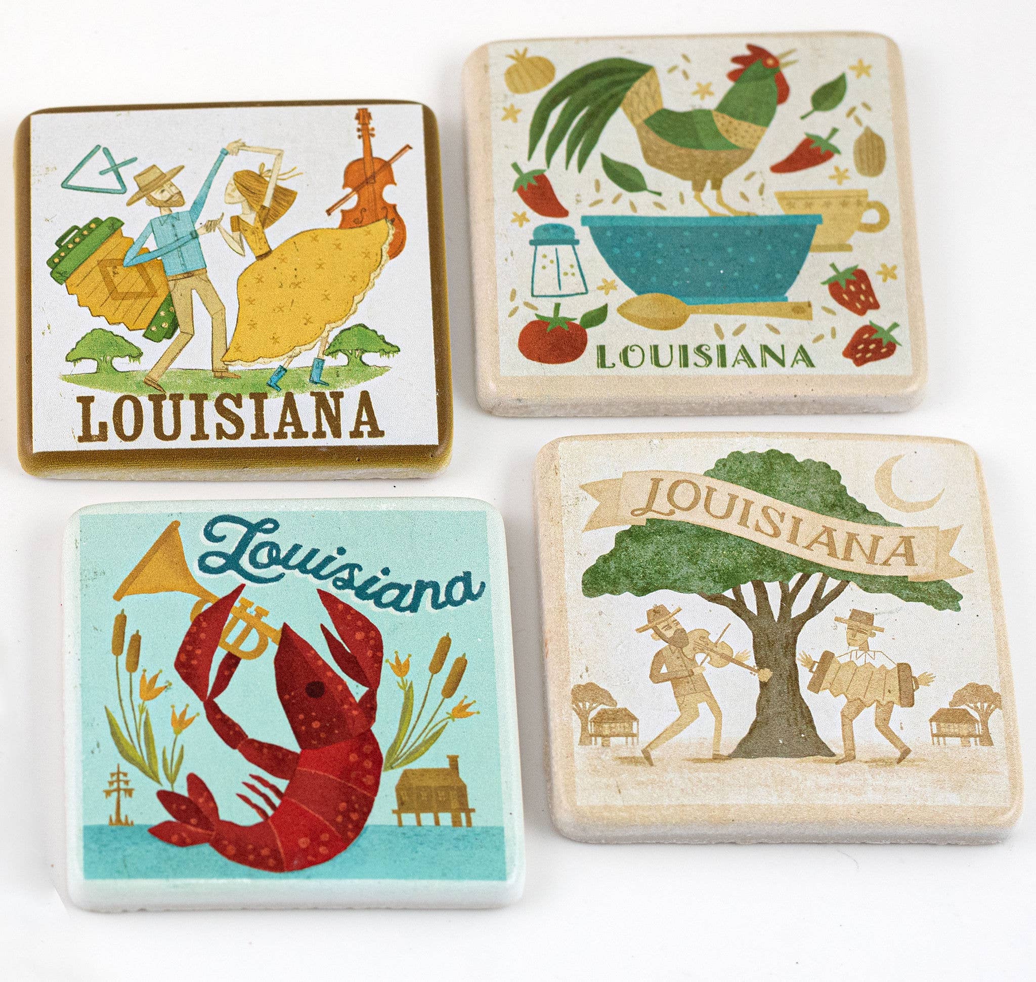 THE PARISH LINE – wholesale Coasters – Coaster Set - Vintage Louisiana