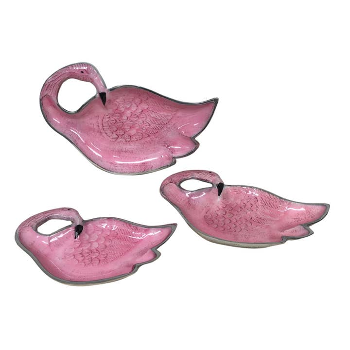 Set of 3 "Flamingo Beach" Serving Trays for wholesale by Wilco Home