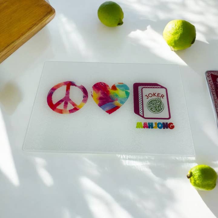 Resinate By KS / by KRISTIN SMITH - Vendita all'ingrosso Taglieri - Tagliere per salumi Peace Love Mahjong 1