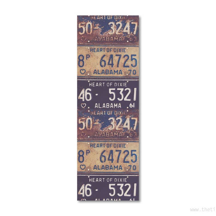 Bookmark - Vintage Alabama License Plates for wholesale by Juniper & Spruce