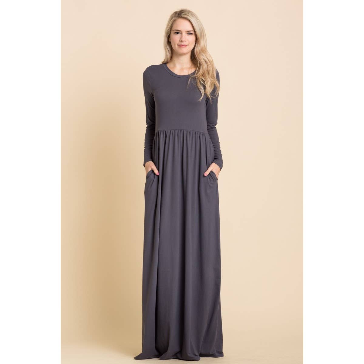 Reborn J - Wholesale Dress - Women's - Basic long sleeve maxi in plus size3