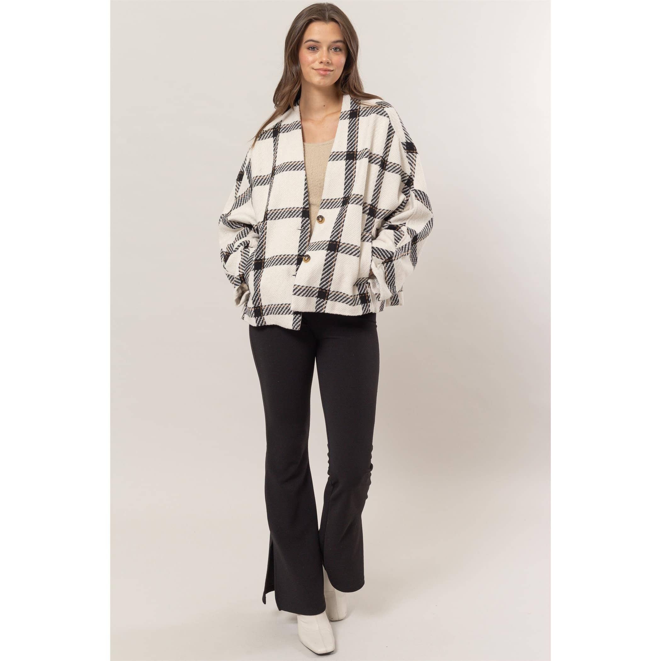 HYFVE – wholesale Jacka - Dam – Rutig Oversized Jacka4