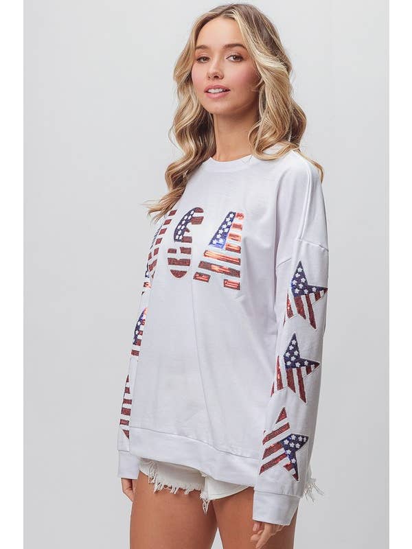 OFF WHITE American Flag Usa And Star Pullover for wholesale on Faire3