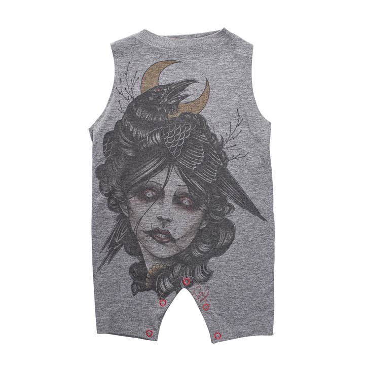 Deathly Crow T-Shirt Onesie for wholesale by Lola’s Classic Babies LLC