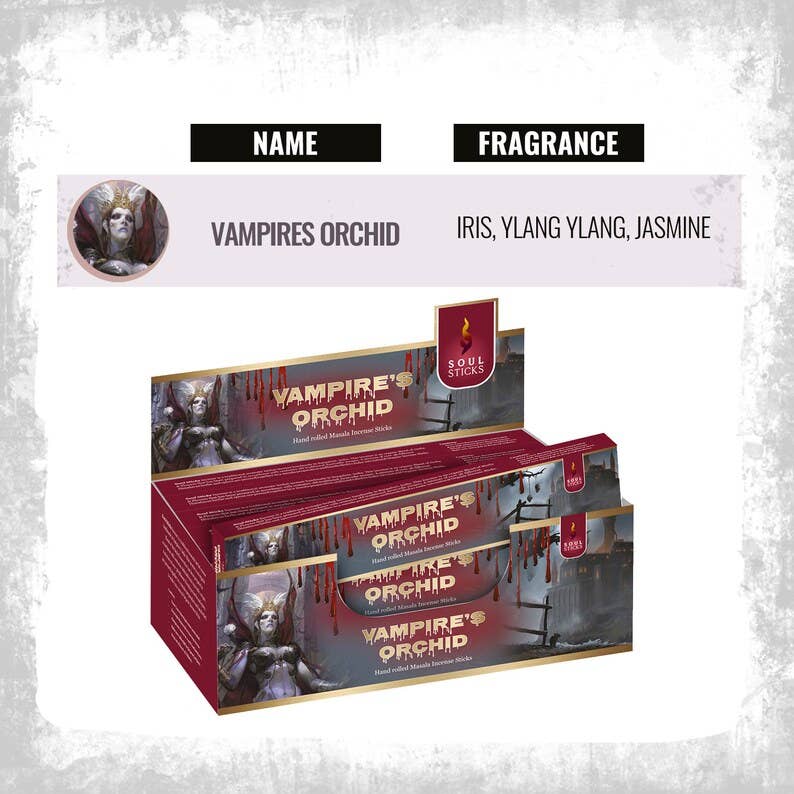 Designs by Deekay Inc. - Wholesale Incense - Soul Sticks - Vampire's Orchid Masala Incense Sticks (12)2