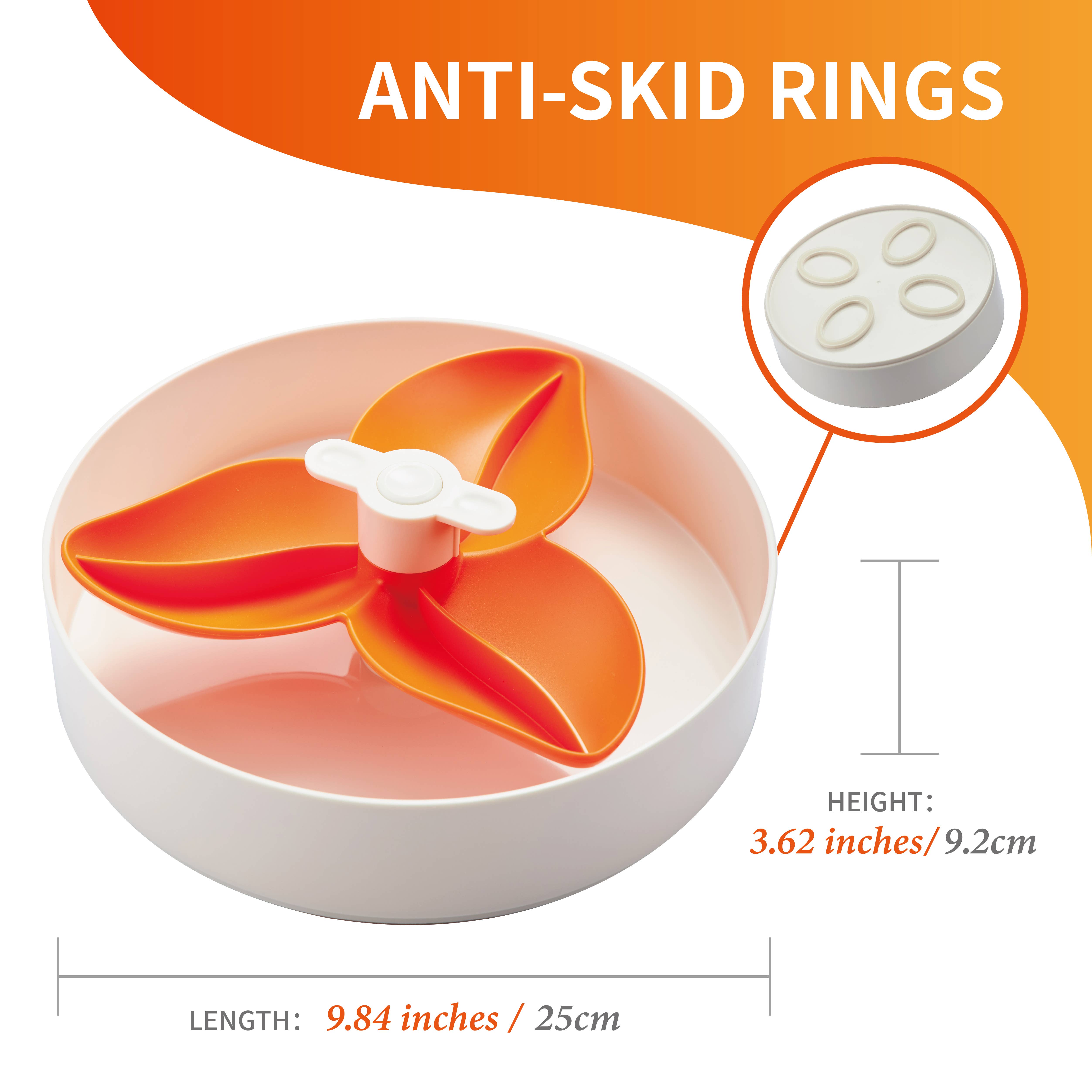 Only An Ocean Europe - Wholesale Pet Bowl - Cat/Dog - SPIN Interactive Feeder Bougainvillea orange3