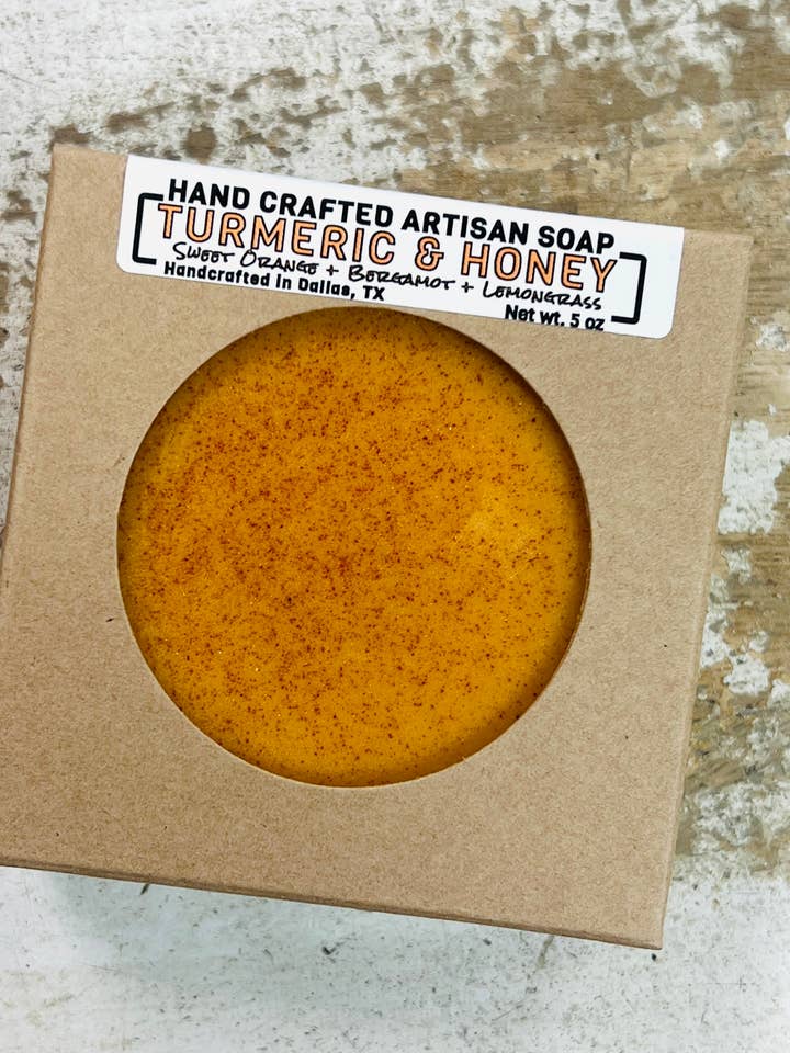 Turmeric & Honey Goat's Milk Soap for wholesale by White Rock Soap Gallery