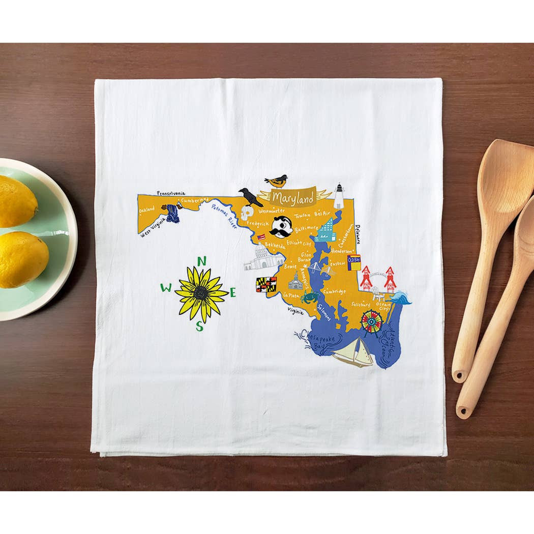 Allport Editions – Engroshandel Viskestykke – Hej USA håndklædeserie - ALLE 50 STATER HER!21