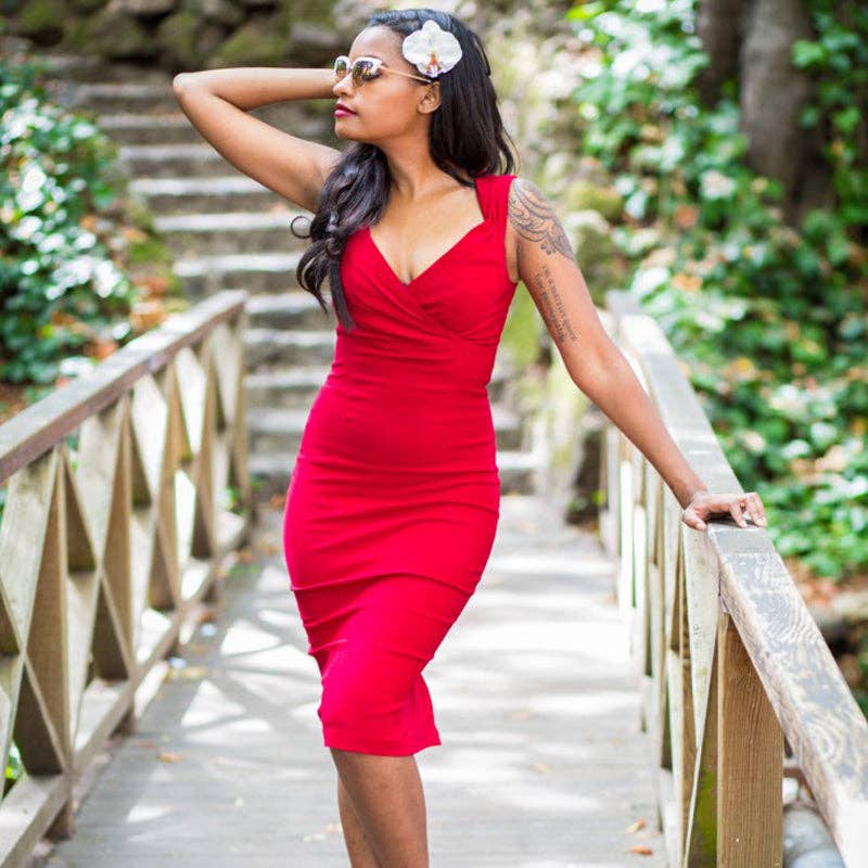 Steady Clothing - Wholesale Jurk - Dames - Diva-jurk in rood5