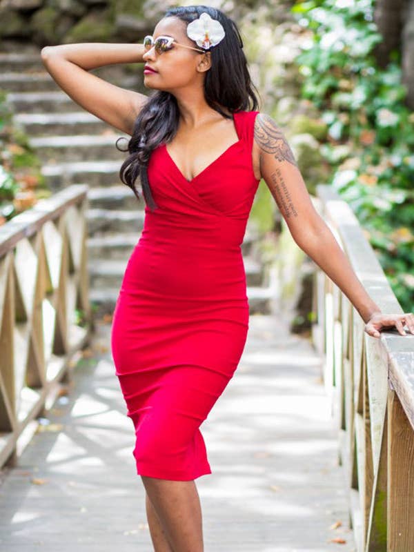 Steady Clothing - Wholesale Jurk - Dames - Diva-jurk in rood5