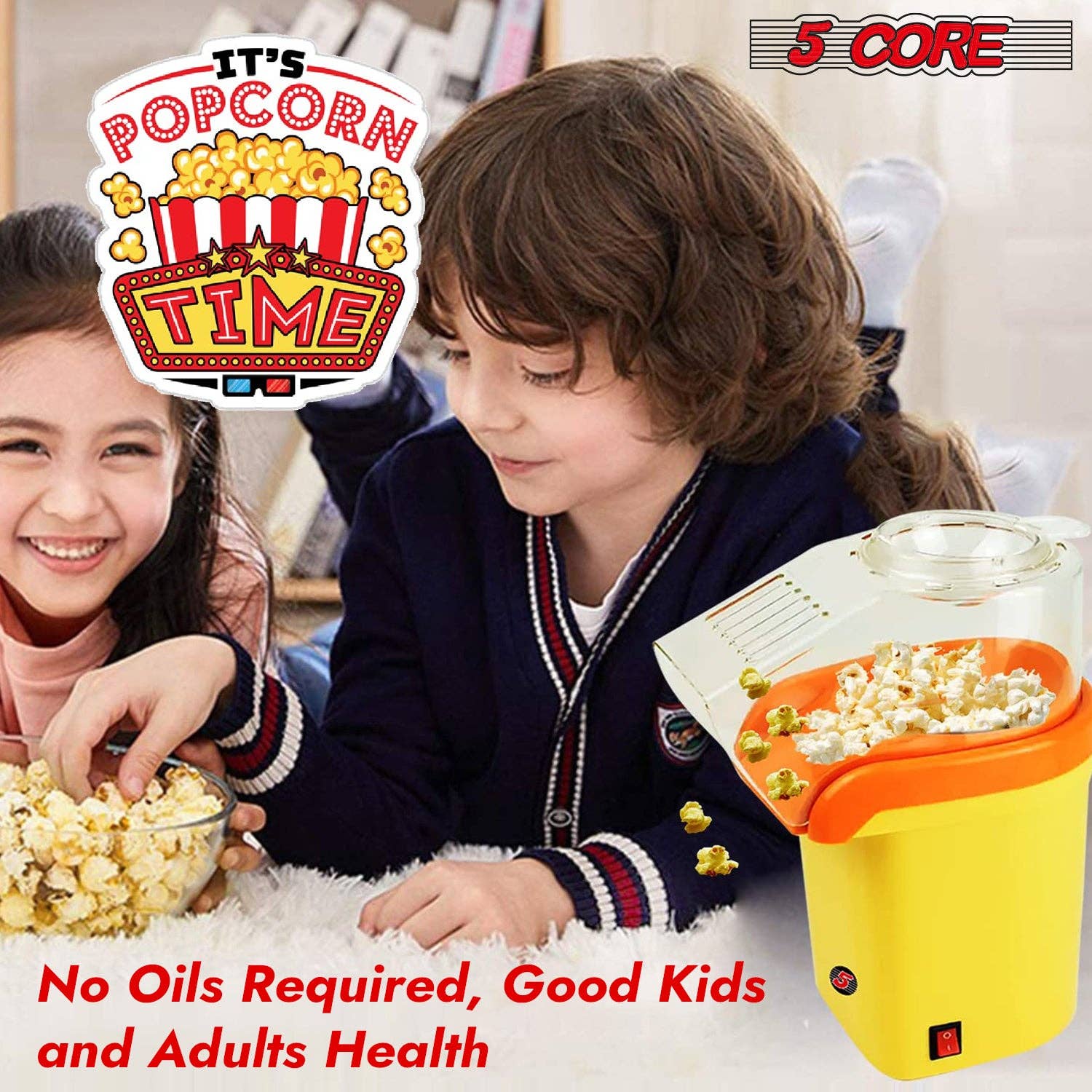 K Cube Inc - Wholesale Popcorn - 5Core Popcorn Machine Mini Portable Electric Hot Air Popper9