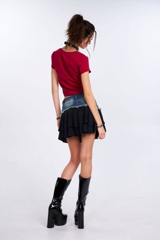 Pretty Damage - Vente Jupe – femme - Jupe en jean Holly4