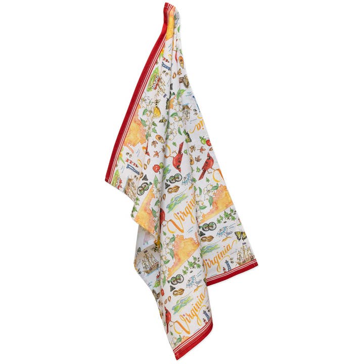Boston International - Wholesale Tea Towel - VA Virginia State Collection 28" Cotton Tea Towels Set Of 21