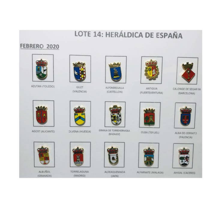 Pins - Lot No. 14 Spanish Heraldic Shields for wholesale by Astur Pins