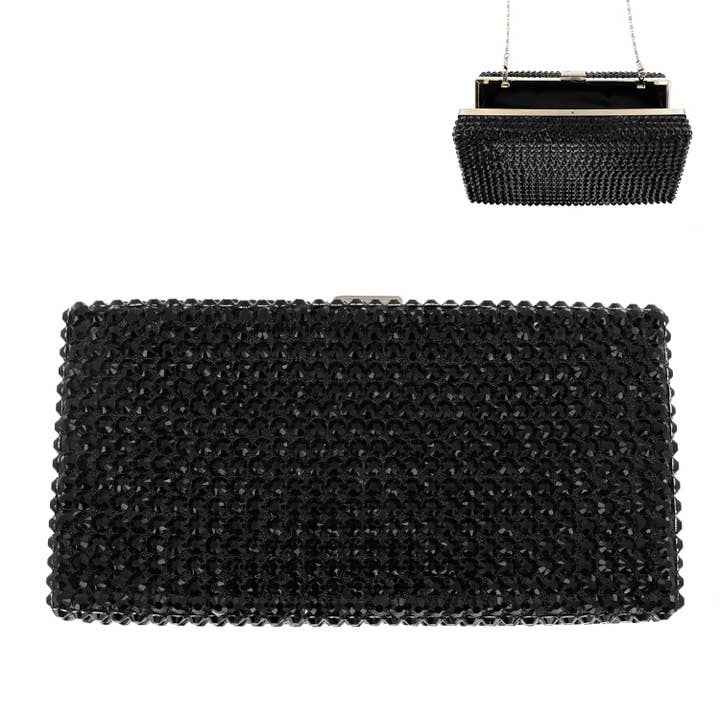 SP Sophia Collection - Vente Pochette – femme - Pochette Evening Box en cristal et strass5