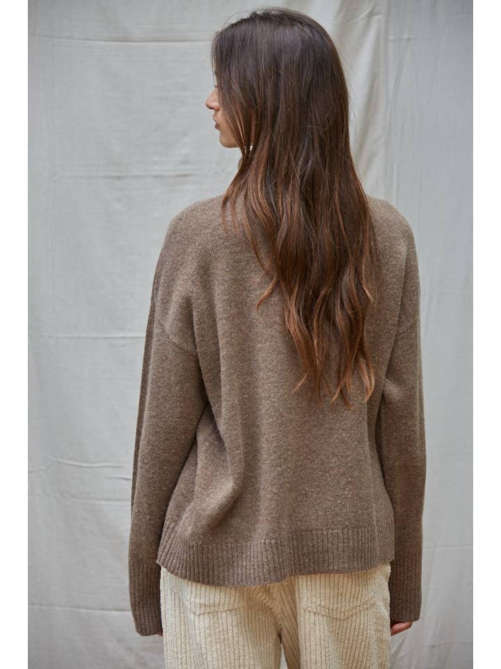 By Together - Wholesale Knitted jumper – Women′s - W1805 | Knit Sweater Ribbed Turtleneck Drop Shoulder Top8