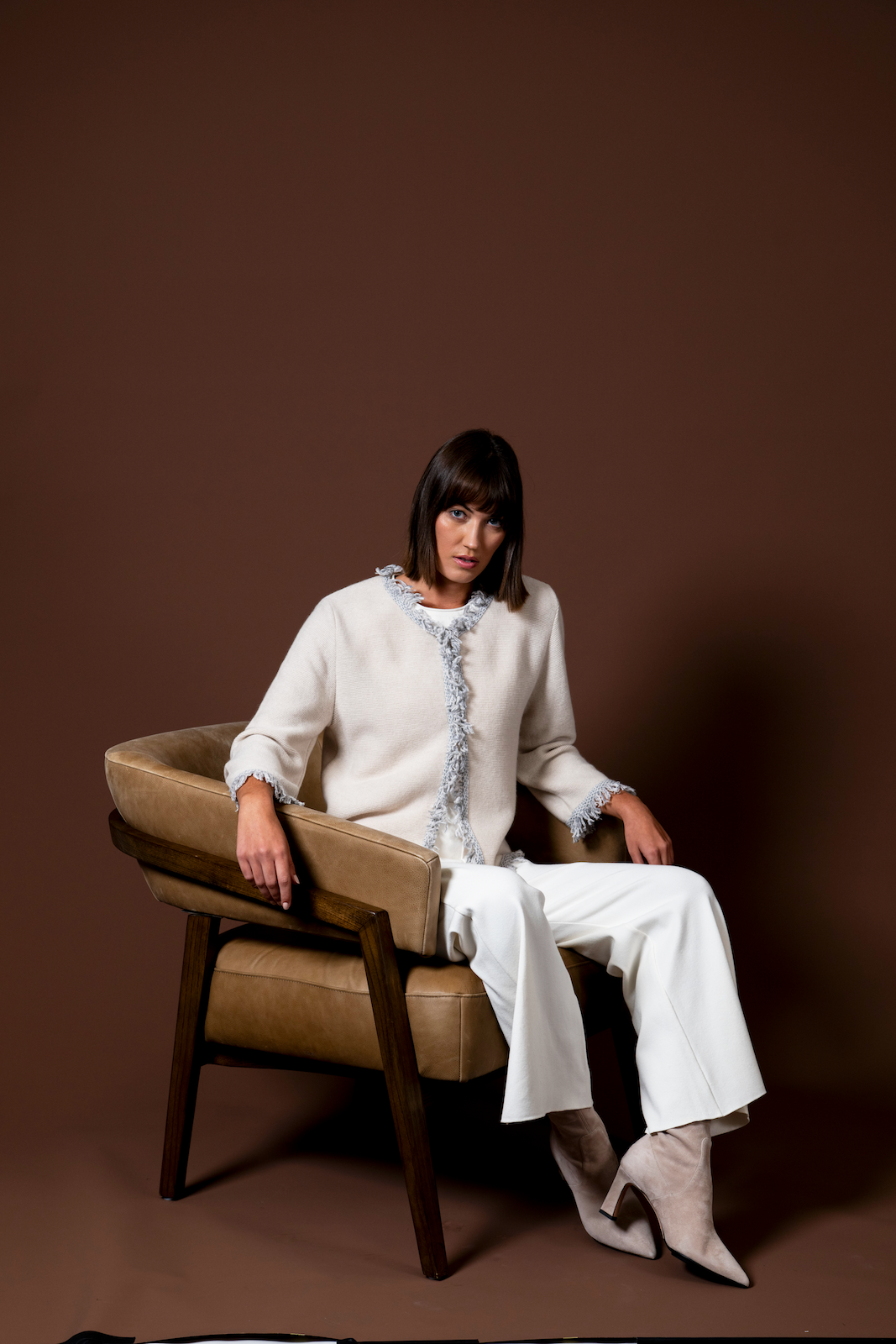 Biana - Wholesale Jacket - Women's - Rita Fringe Jacket ; Latte6