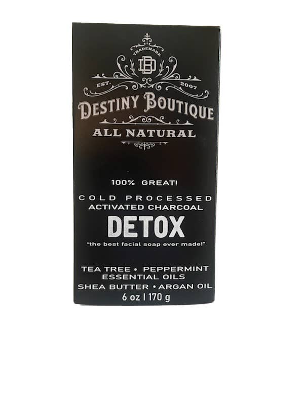 Destiny Boutique Aktivkohle-Gesichts-Detox-Seife SEIT 2007 für den Großhandel von Destiny Boutique