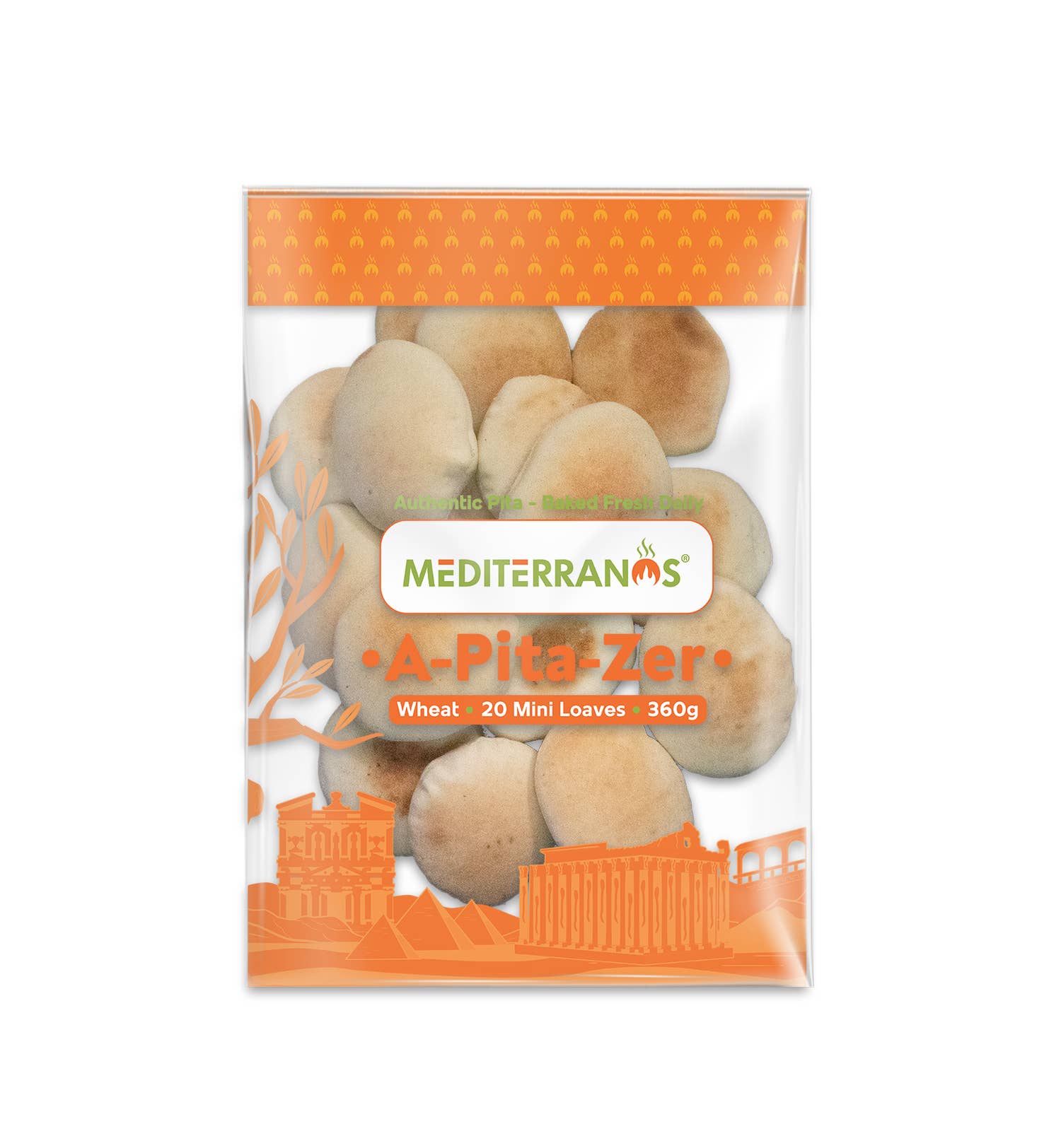 Mediterranos - Wholesale Bread/tortilla - A-Pita-Zer- Wheat