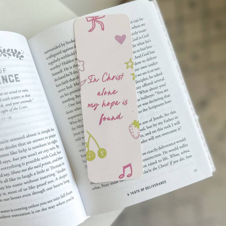Grow in Grace - Wholesale Bookmark - In Christ alone my hope is found, Bible bookmark, Jesus save0