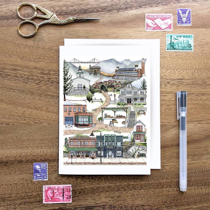 Boone, North Carolina notecard for wholesale by Papermill Creative