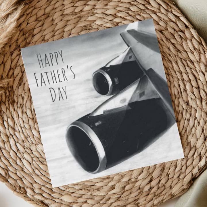 Happy Father’s Day 747 Wing Card for wholesale by Libra Fine Arts