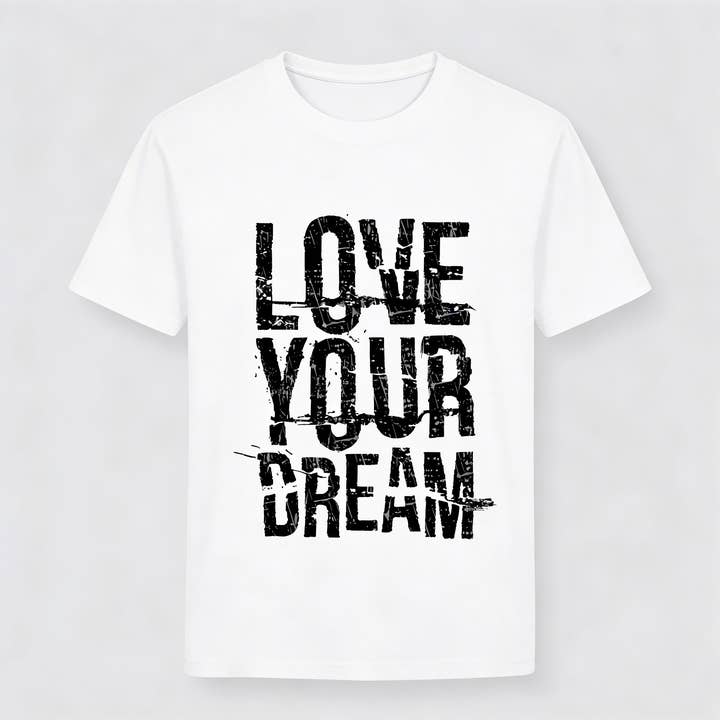 Dam-t-shirt med tryck "love your dream" för wholesale av Vinto Exclusive