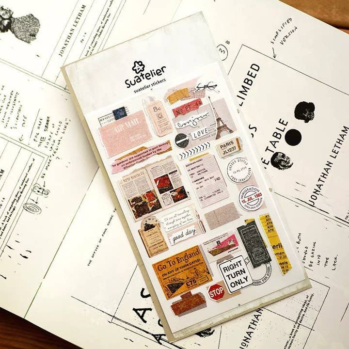 LULUFUNSTUDIO - Venta al por mayor Pegatina - Pegatinas Bullet Journal de Inglaterra y París