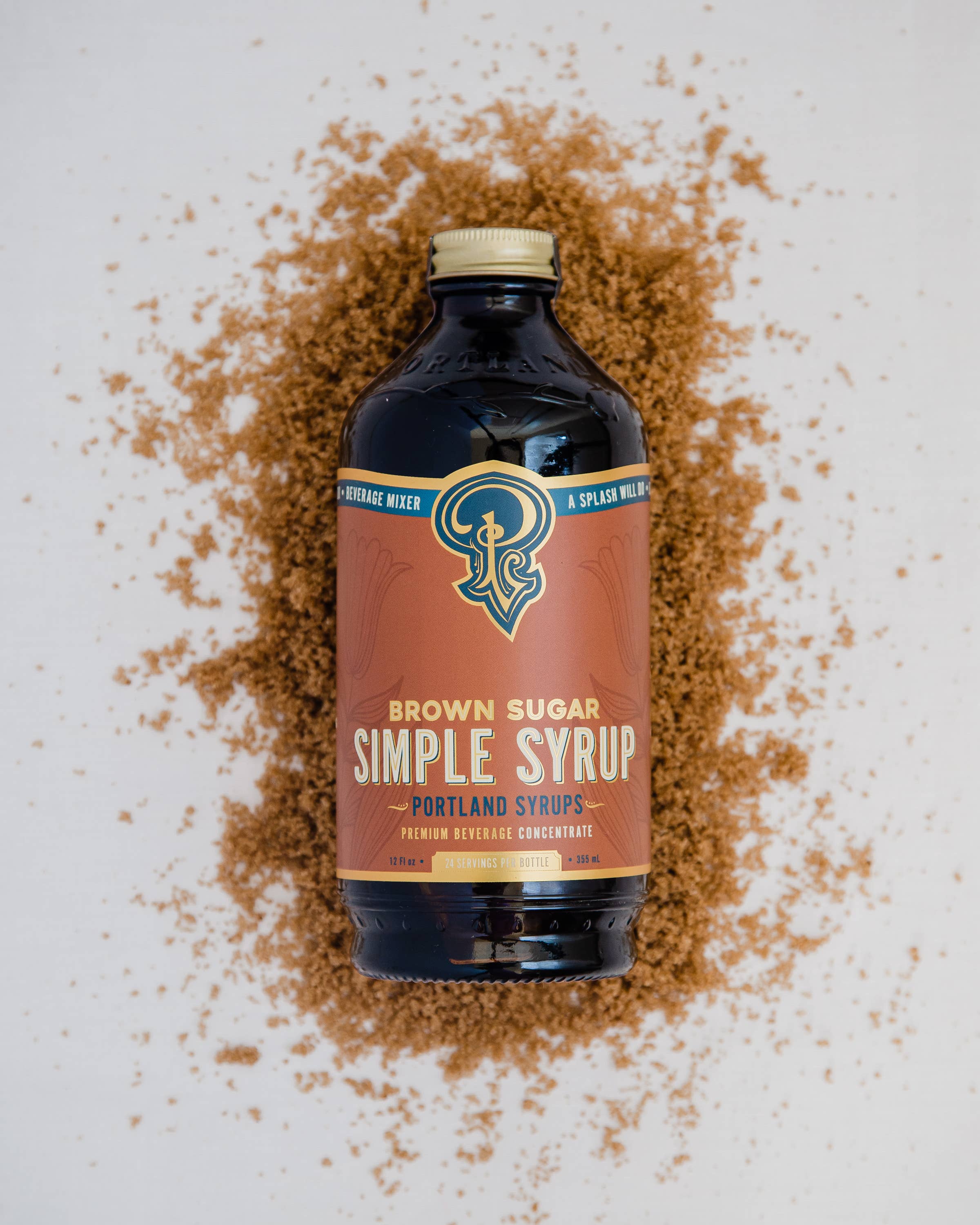 Portland Syrups - Wholesale Cocktail Mix/Syrup - Brown Sugar Simple Syrup 12 oz - Mixed Drinks & Coffee Syrup8