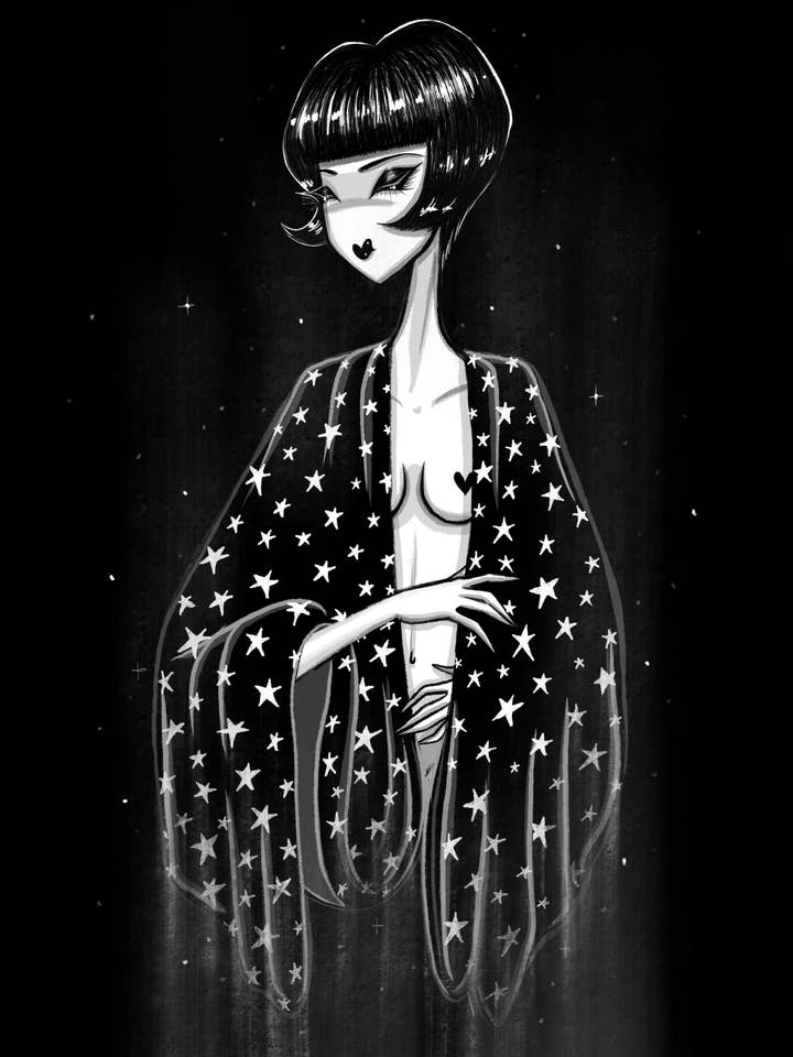 "Colcha de Estrelas" Impressão de Arte Vintage Art Déco por atacado de Stefani Rabideaux