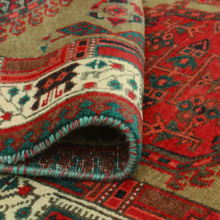 Noori Rug - Wholesale Area Rug - Fine VTG Basil Brown/Ivory Runner, 3'3" x 11'0"4