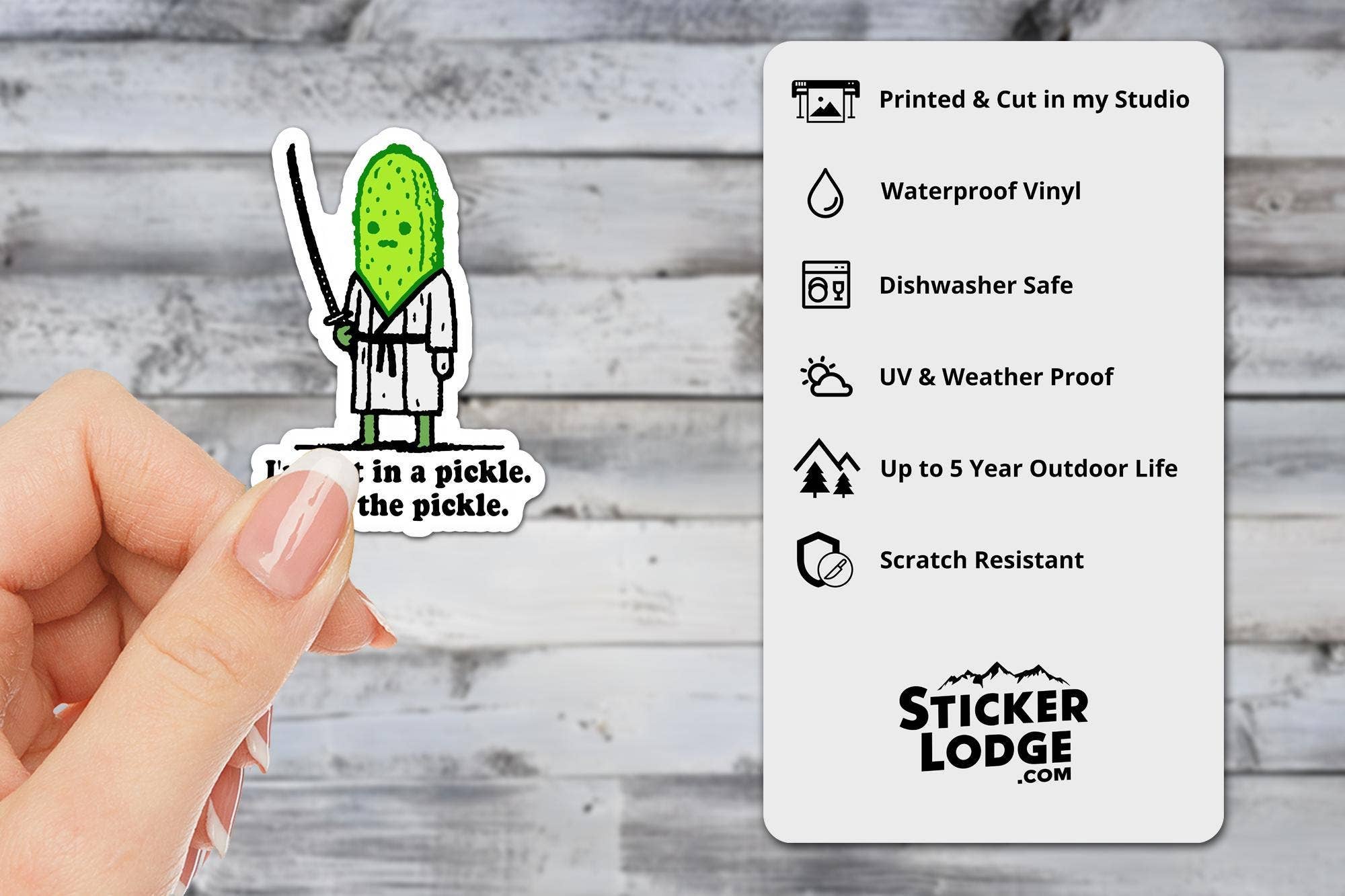 Sticker Lodge - Wholesale Sticker - I'm Not In A Pickle, I Am The Pickle Vinyl Sticker1