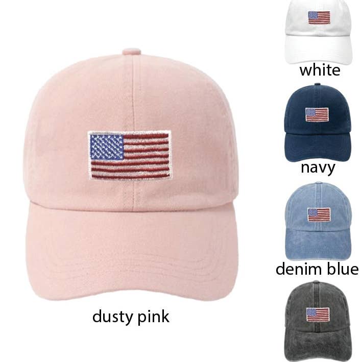 David And Young - Wholesale Baseball Cap - Unisex - American Flag Embroidery Baseball Cap