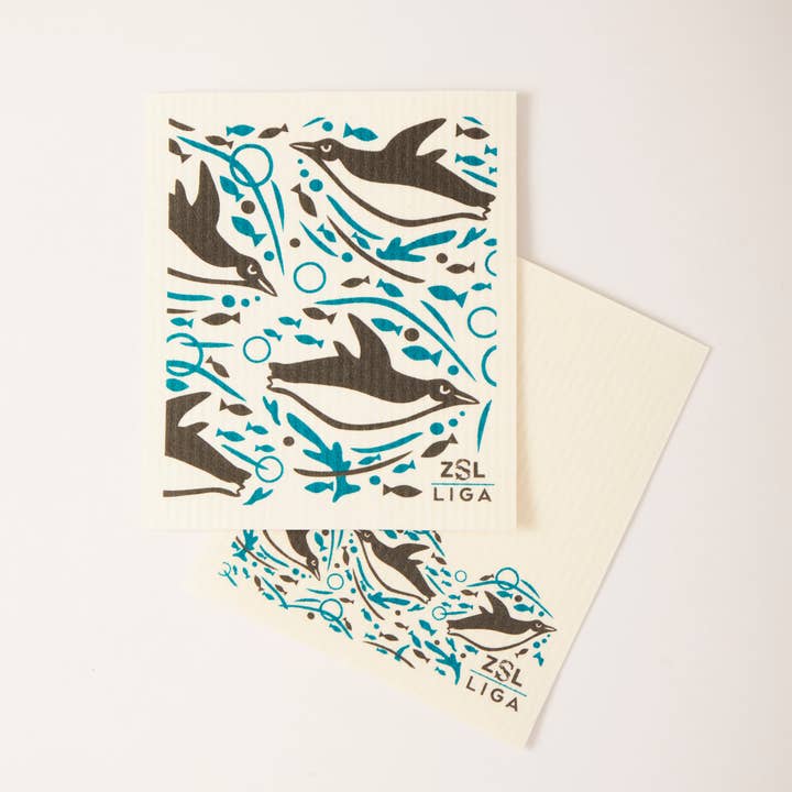Eco Dishcloths | Swimming Penguins for wholesale by LIGA