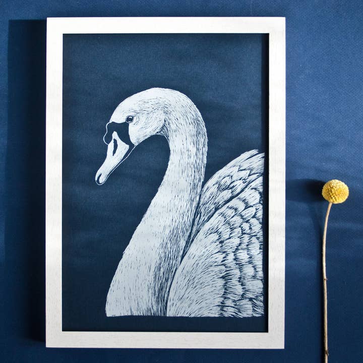 Print A4 Swan for wholesale by Katja Rub